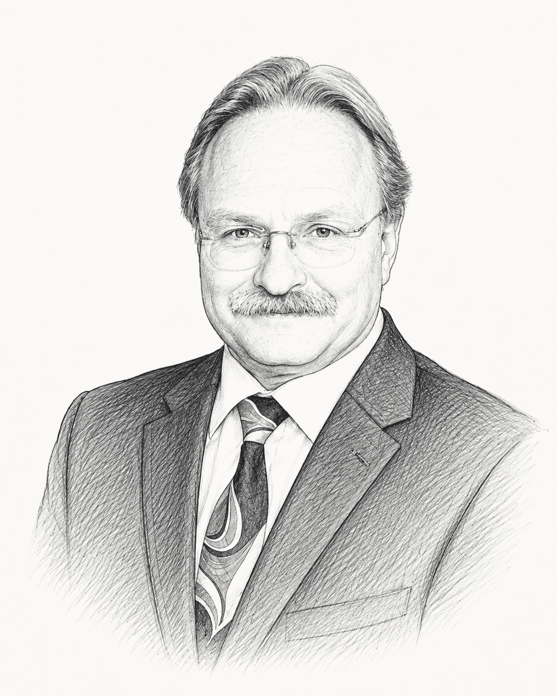 Pencil portrait of Gary Foch