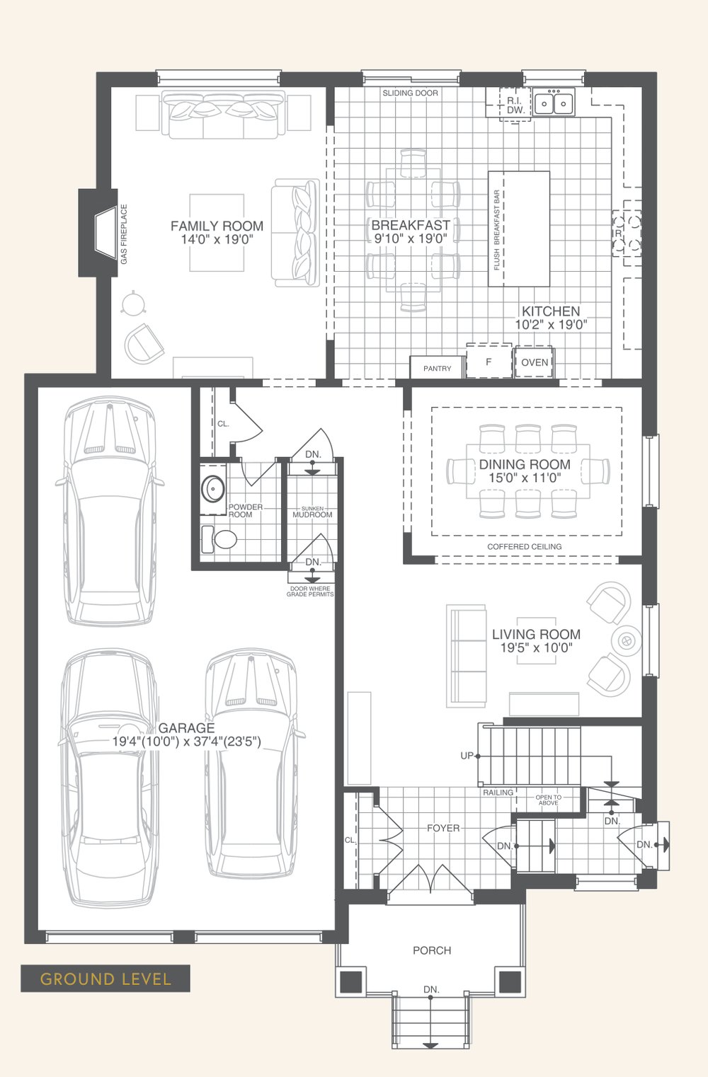 The Claredon — Ground level floor plan